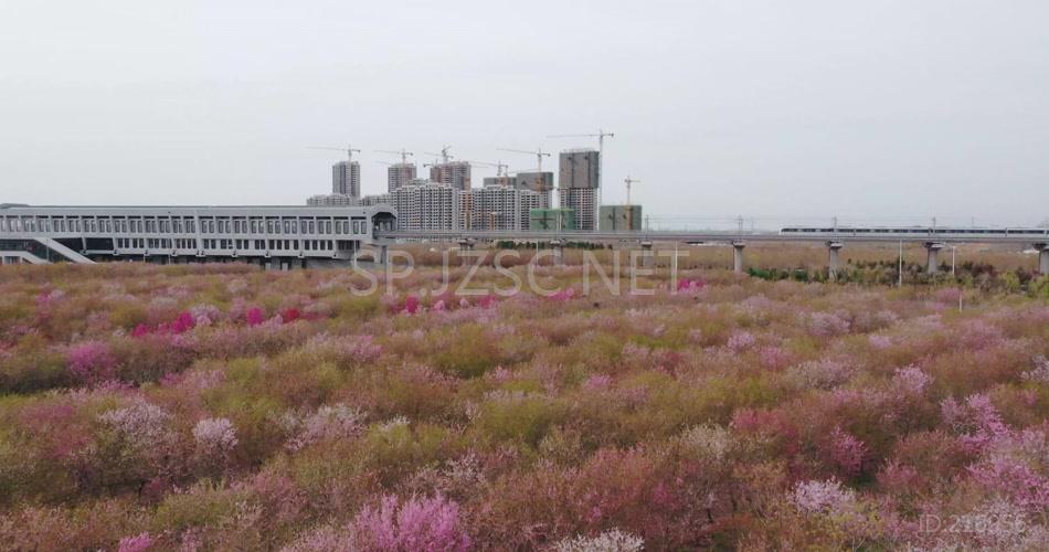 航拍济南地铁城市道路经济发展视频素材