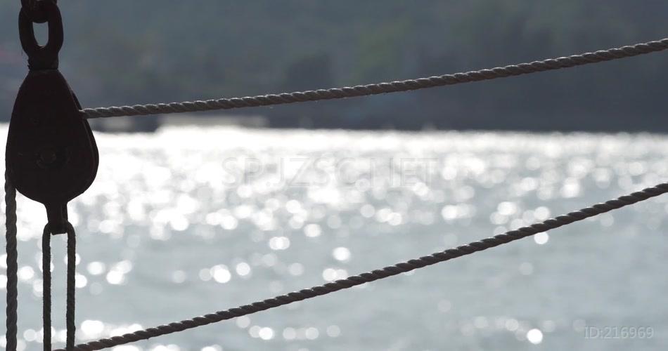 海边码头渔民收拾渔网渔家生活高清实拍视频素材